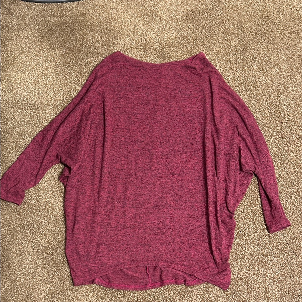 Cherish Deep Red Knit Top